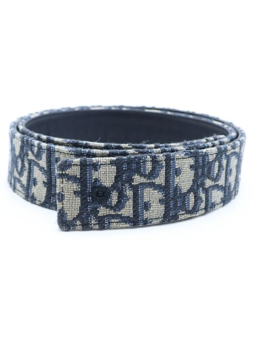 Dior Oblique Jacquard Belt Canvas Leather